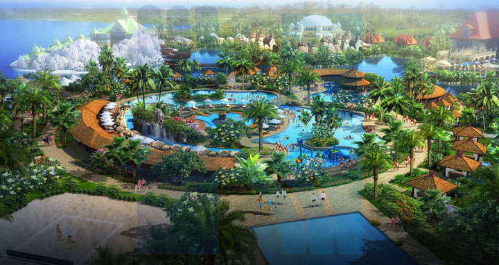 海花島溫泉城飄香溫泉設計效果圖