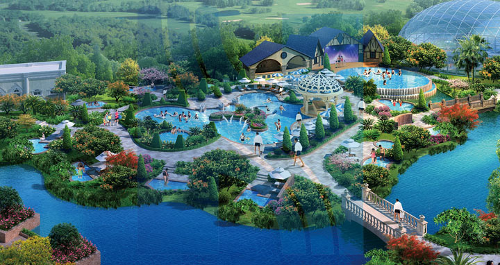 啟東海上威尼斯溫泉小鎮(zhèn)規(guī)劃意大利溫泉設計效果圖