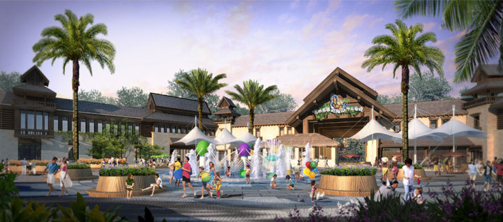 蘇州樂(lè)園森林水世界森林風(fēng)格的綜合樓